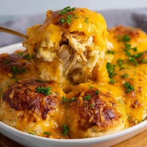 Chicken Bubble Biscuit Bake (Easy & Cheesy)