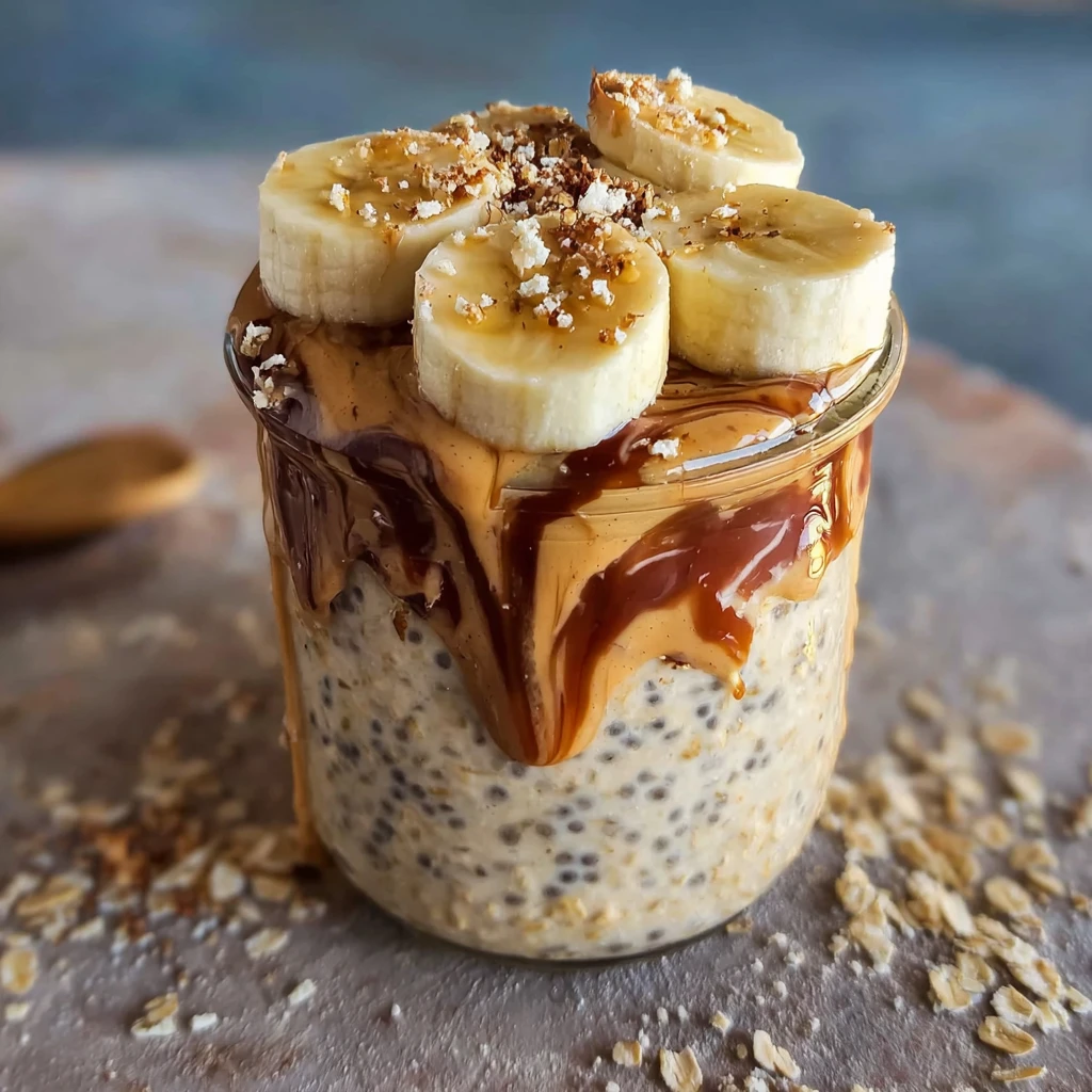 Creamy Peanut Butter Banana Overnight Oats Healthy