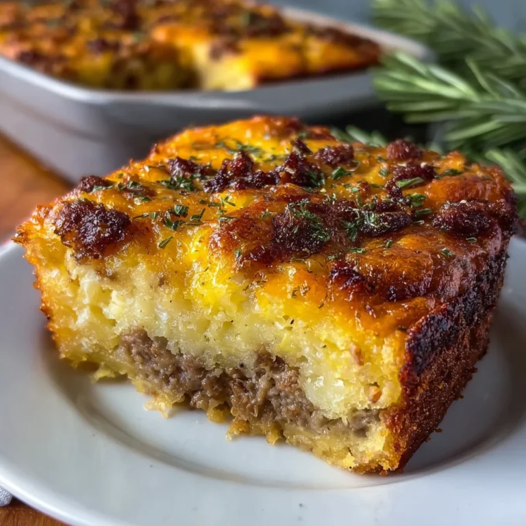 Crispy Cheesy Sausage Breakfast Potato Casserole