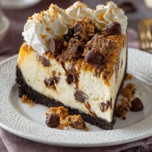 Easy Cannoli Cheesecake (Creamy Italian Dessert)