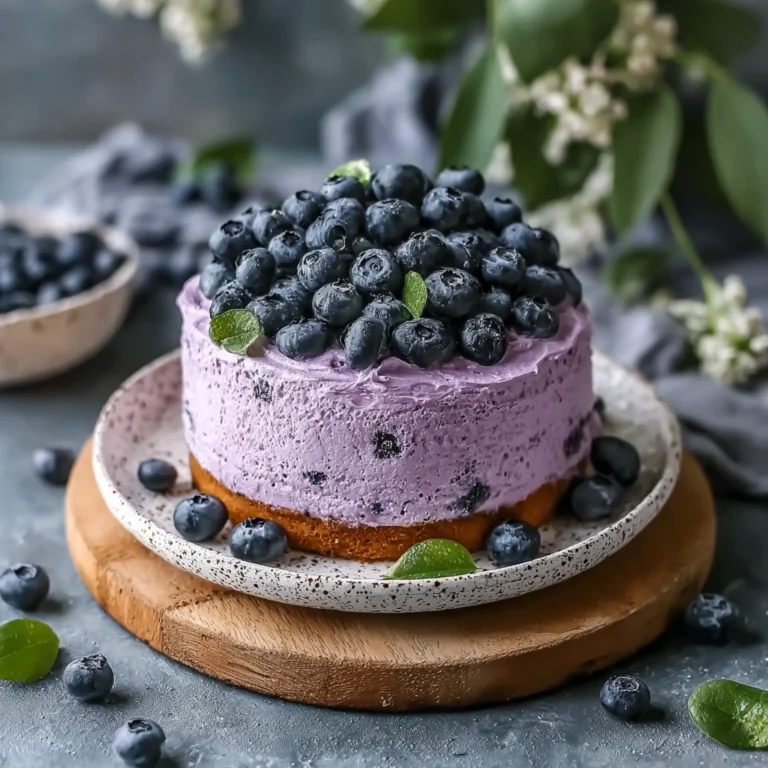 Fluffy Blueberry Chiffon Cake That Will Brighten Your
