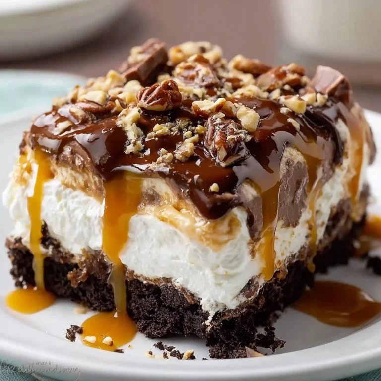 Nobake Turtle Lasagna Dessert