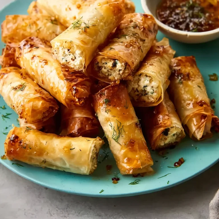 Oven Fried Feta Rolls Chili Honey