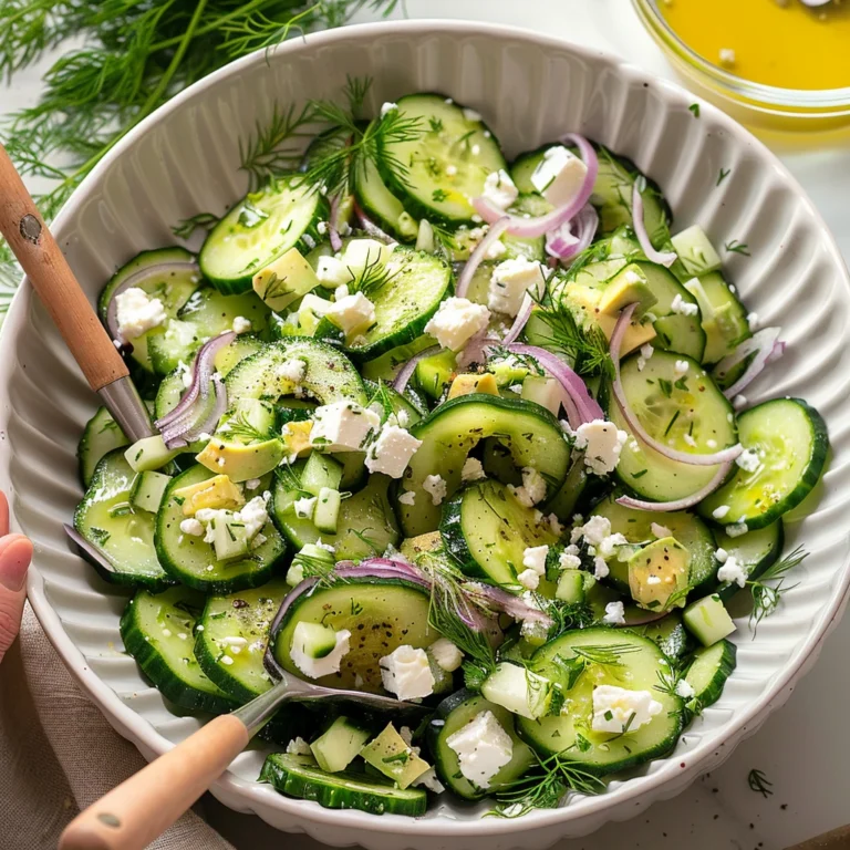15minute Avocado Cucumber Salad Feta