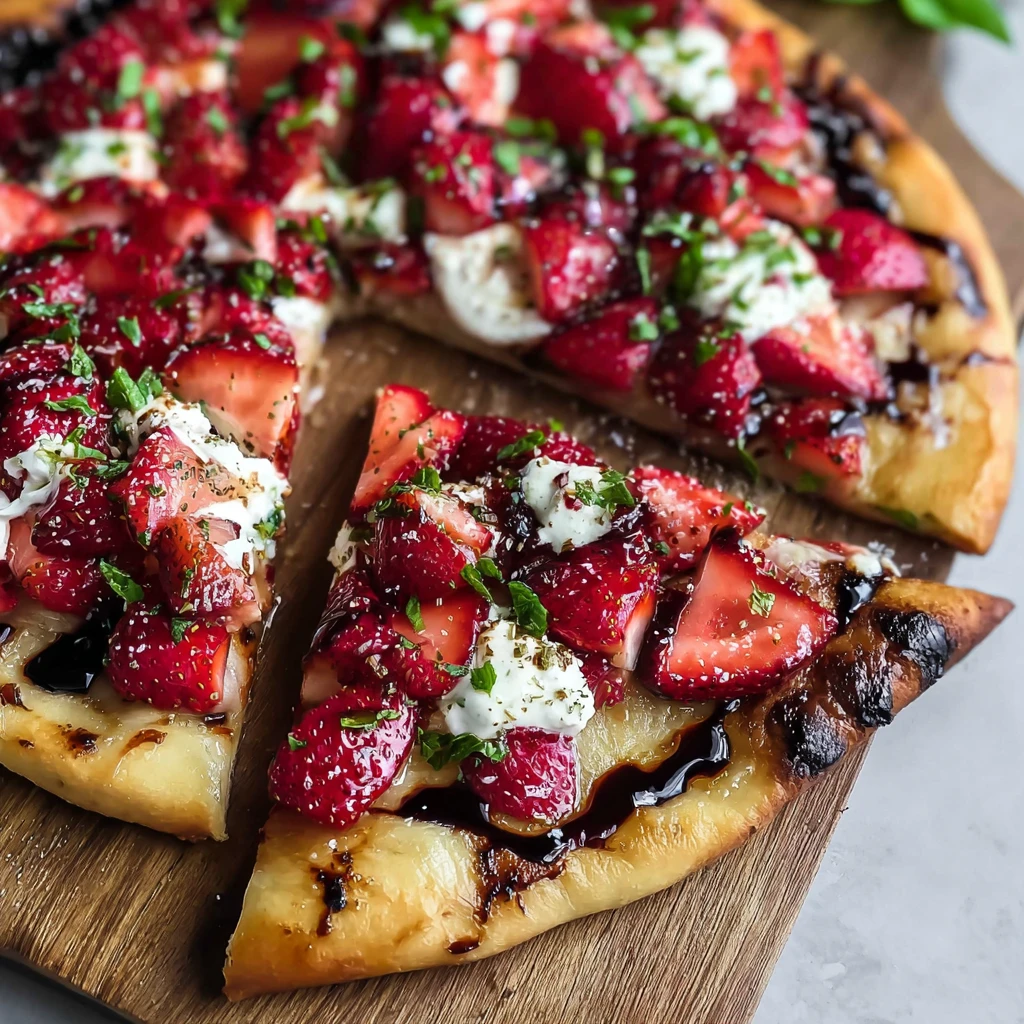 Balsamic Strawberry Flatbread Sweet Savory Summer Recipe