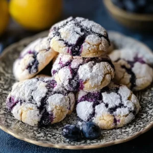 Blueberry Crinkle Cookies (Soft, Chewy & Easy Dessert Recipe)