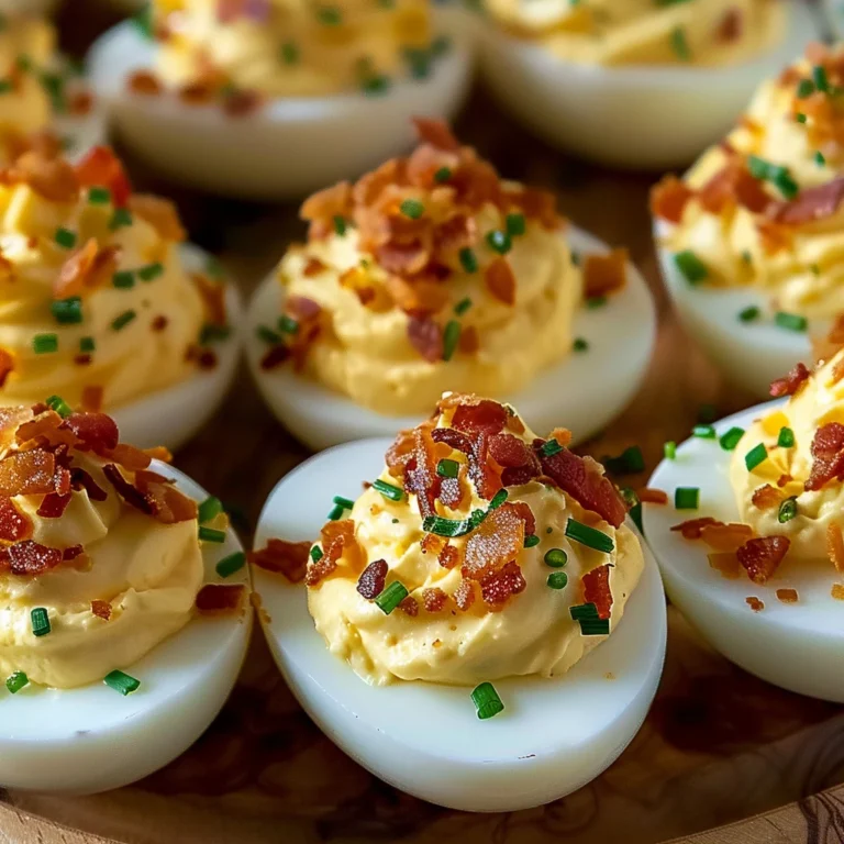 Classic Deviled Eggs Bacon Chives
