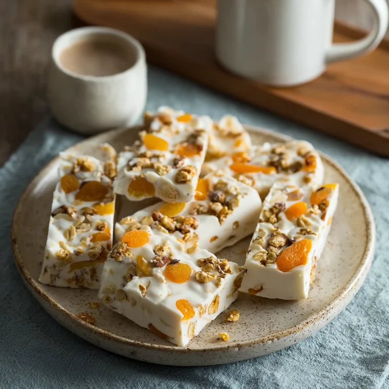 Delicious Minute Peach Greek Yogurt Frozen Bark Recipe