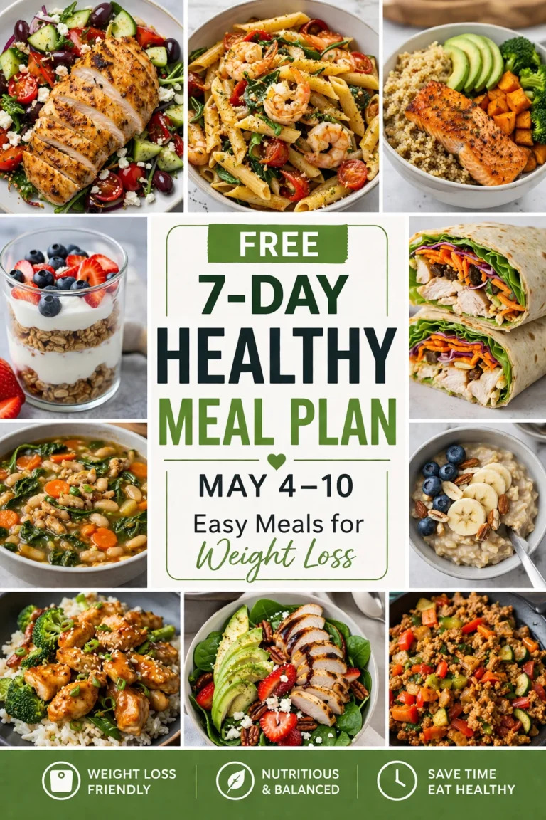 Free 7day Healthy Meal Plan May 410 Meals