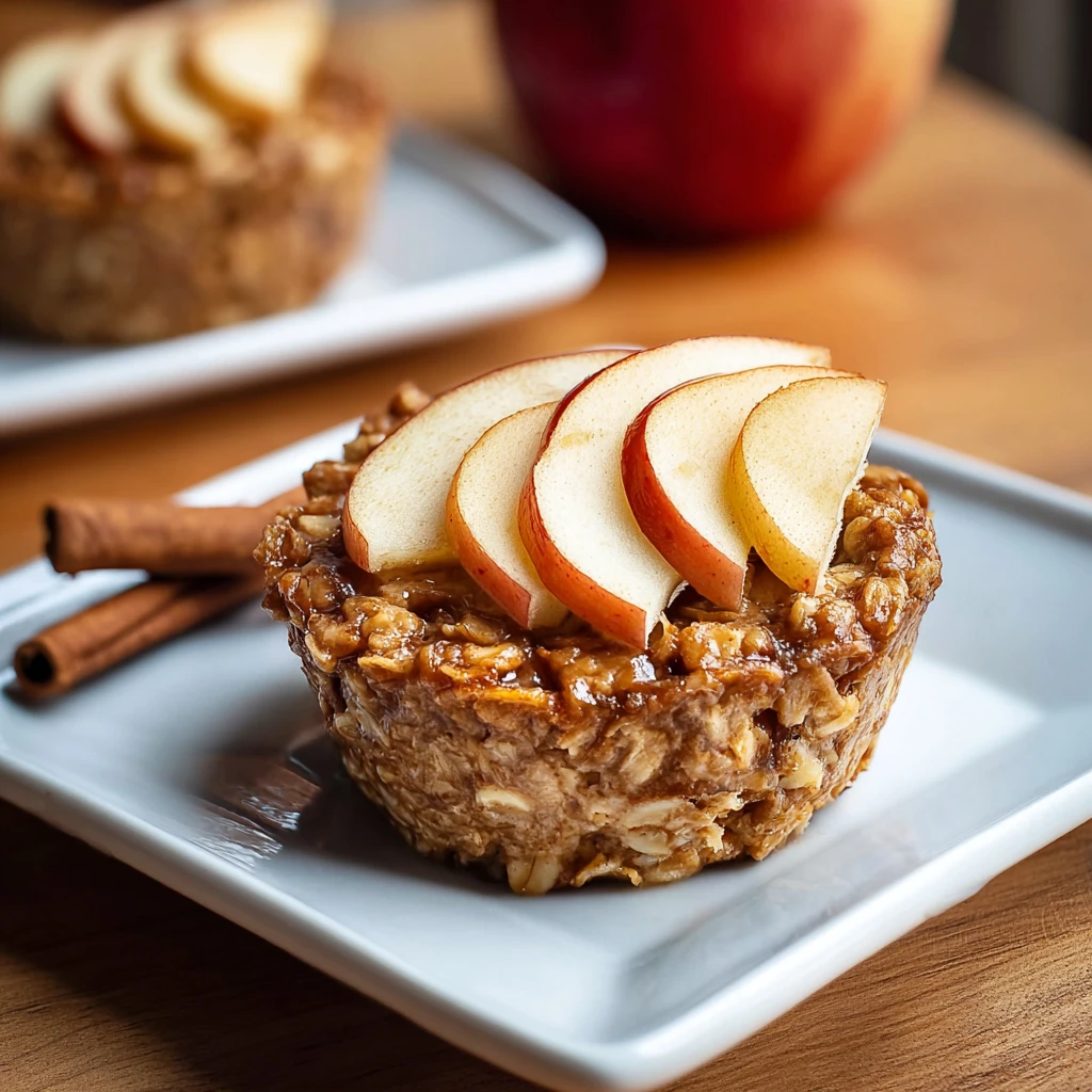 Healthy Apple Cinnamon Oatmeal Cups
