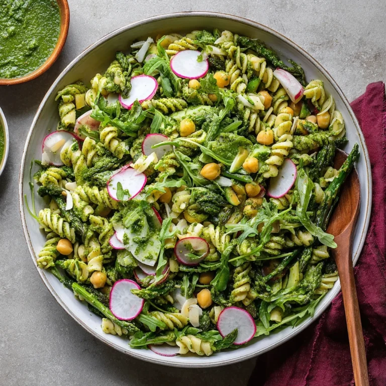 Healthy Pasta Salad Asparagus Chickpeas Basil Vinaigrette Recipe