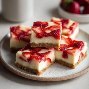 Keto Strawberry Cheesecake Bars – Creamy, Low Carb, Sugar Free!