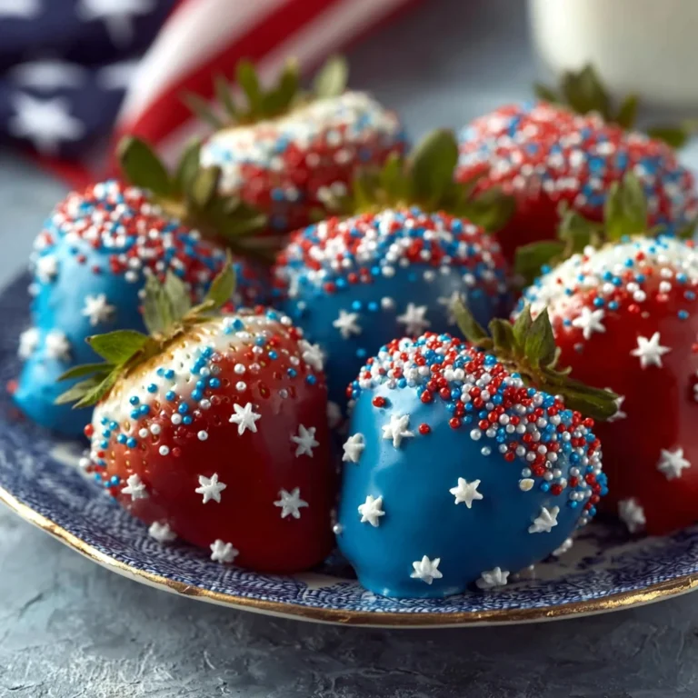 Patriotic 4th July Chocolate Covered Strawberries