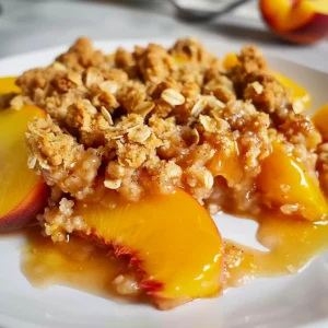 peach crisp with fresh peaches