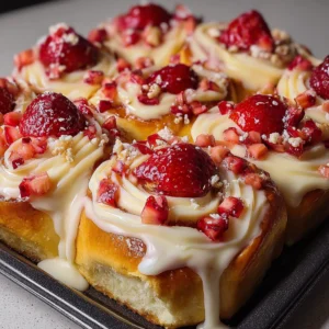 Strawberry Cheesecake Sweet Rolls