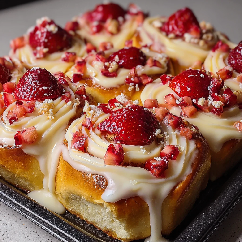 Strawberry Cheesecake Sweet Rolls