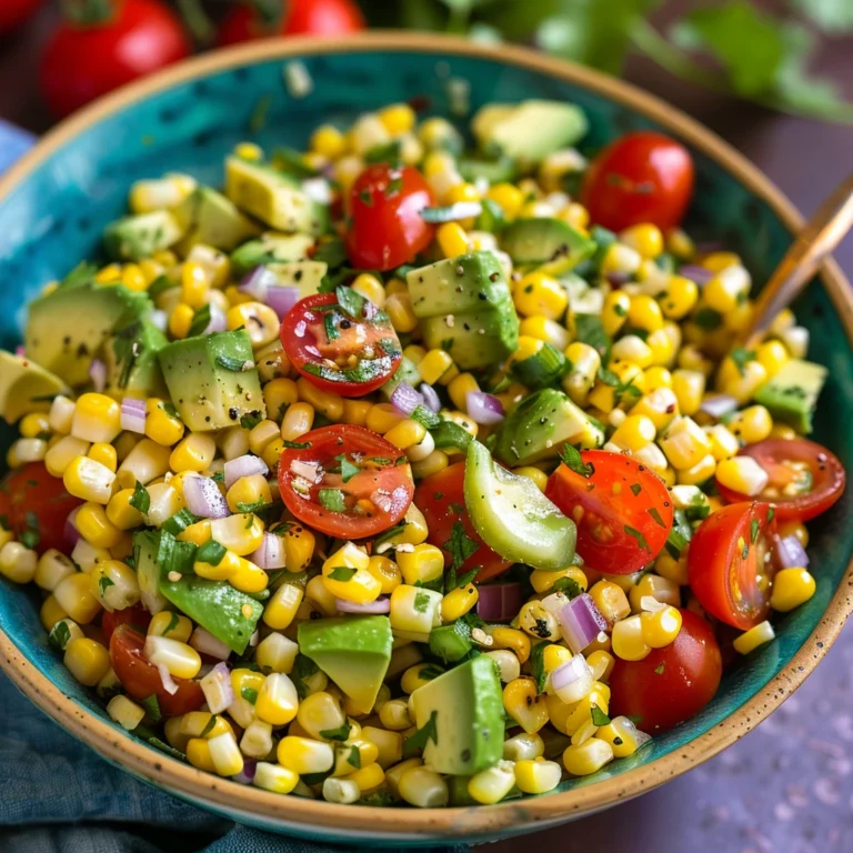 Summer Corn Salad Avocado Fresh Vibrant Delight