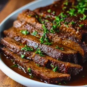 Tender Braised Beef Brisket (Juicy, Slow-Cooked & Full of Flavor)