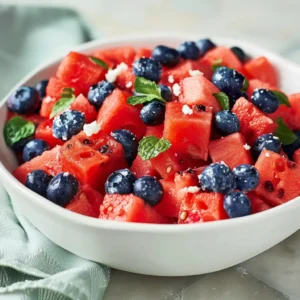 Watermelon blueberry salad