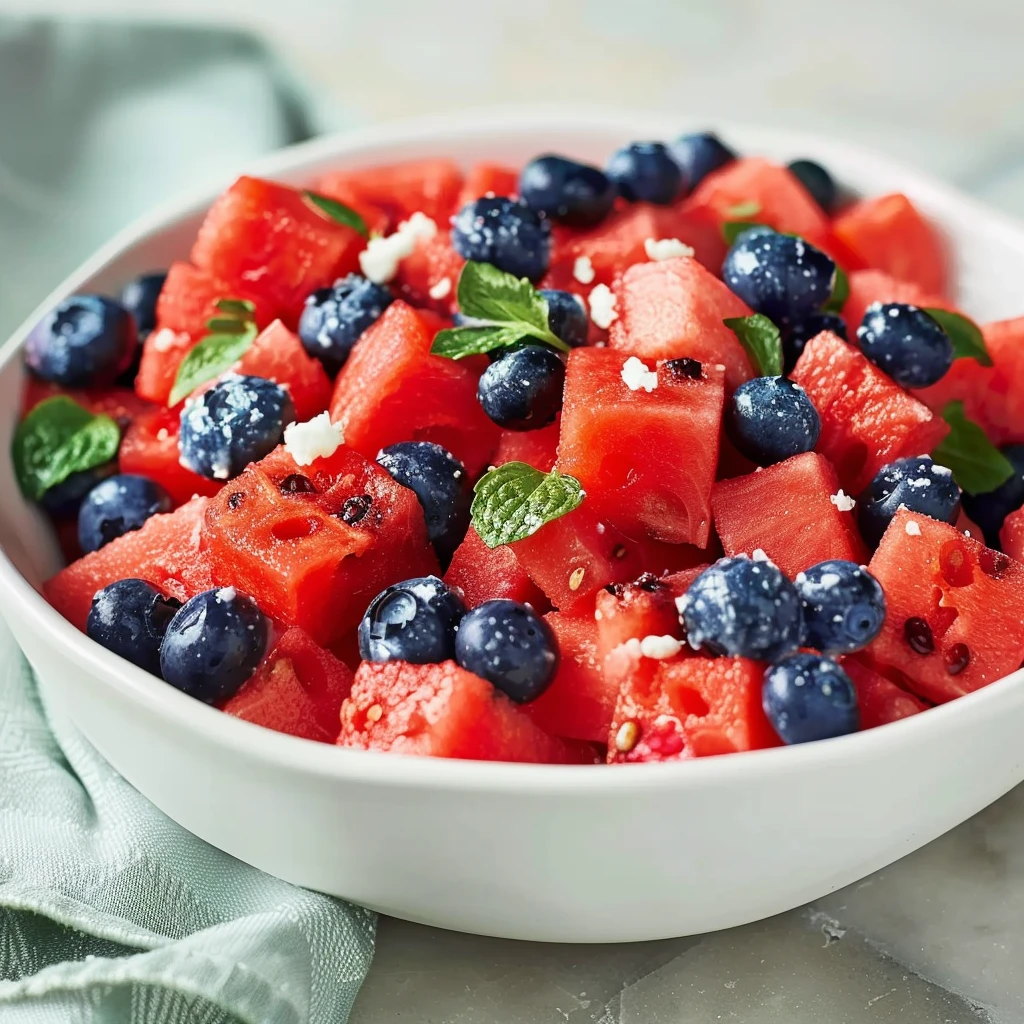 Watermelon Blueberry Salad