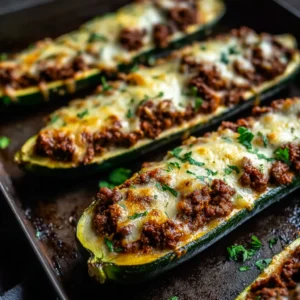 30-Min Ground Beef Zucchini Boats (Healthy & Delicious)