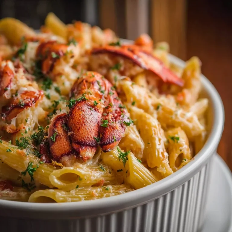 Creamy Lobster Alfredo Pasta Bake