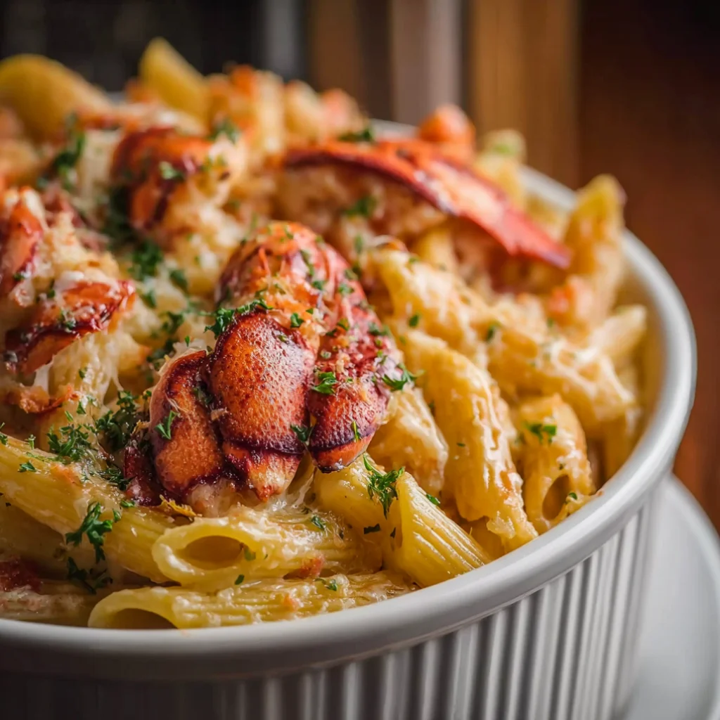 Creamy Lobster Alfredo Pasta Bake