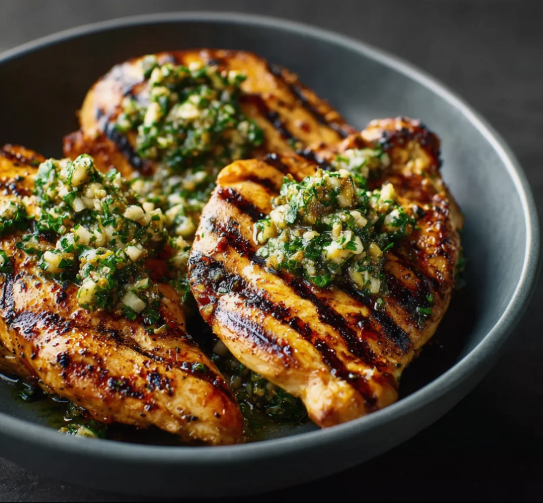 Grilled Chicken with Pepperoncini Garlic Butter