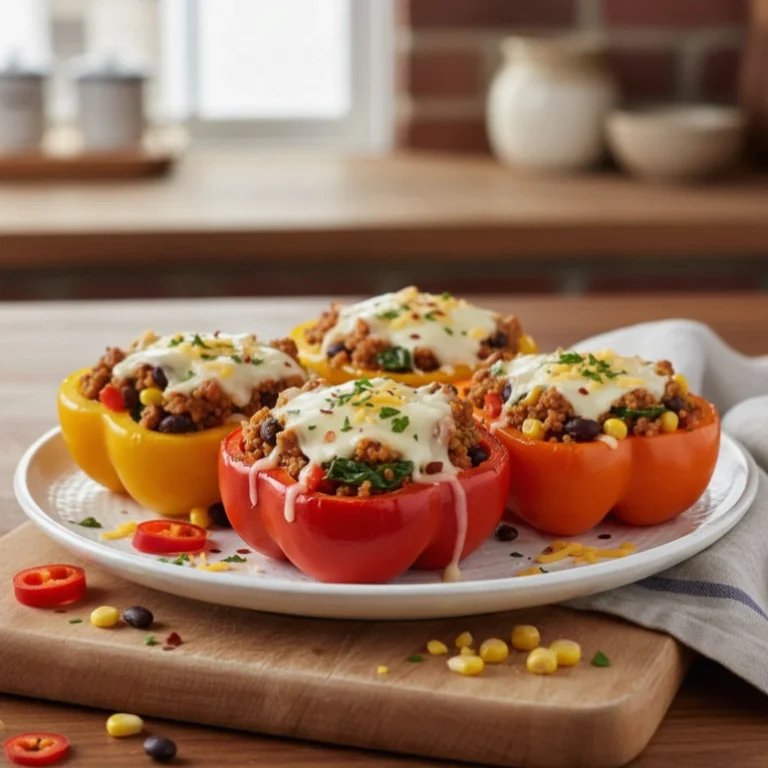 High-Protein Easy Stuffed Bell Peppers