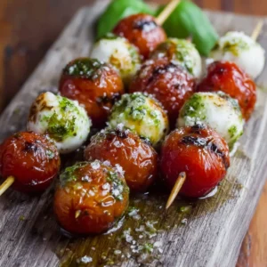 High-Protein Fresh Caprese Skewers: Easy Homemade Mozzarella & Basil Healthy Appetizers