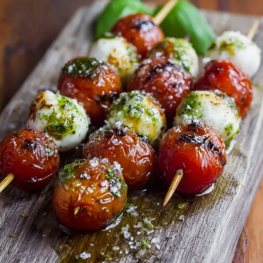 High-Protein Fresh Caprese Skewers