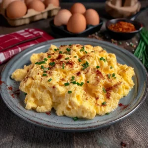 High Protein Scrambled Eggs Recipe That Won't Stick to Pan (No Butter Needed)