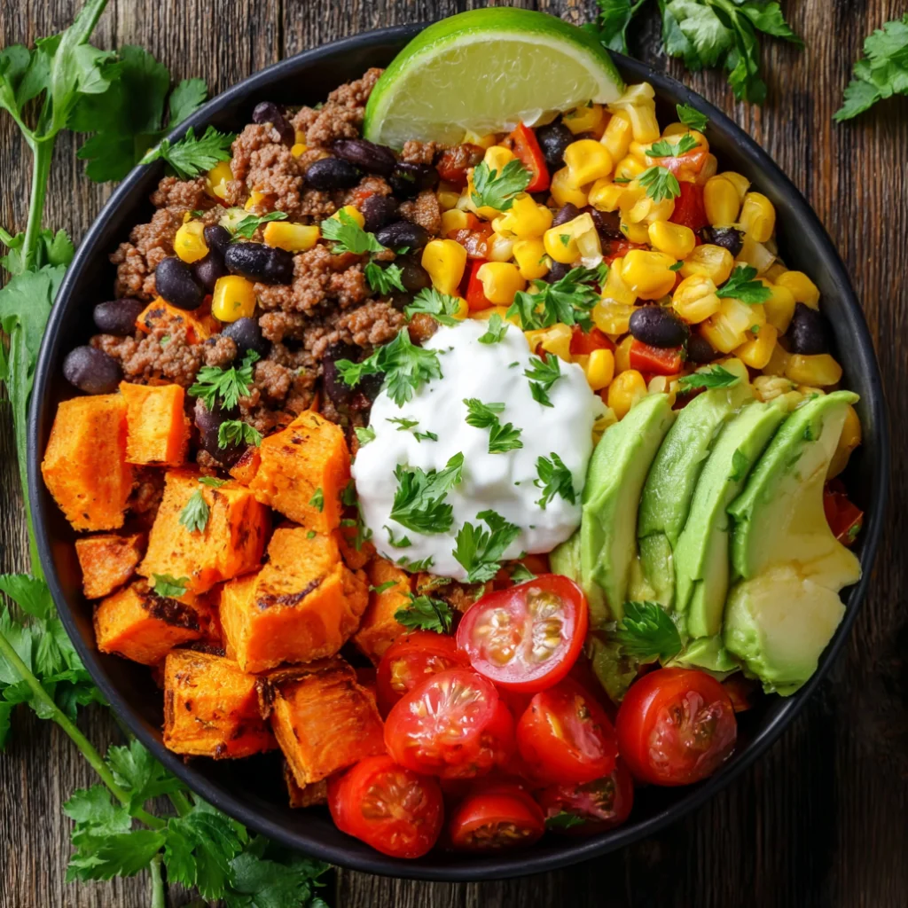 High Protein Sweet Potato Taco Bowls