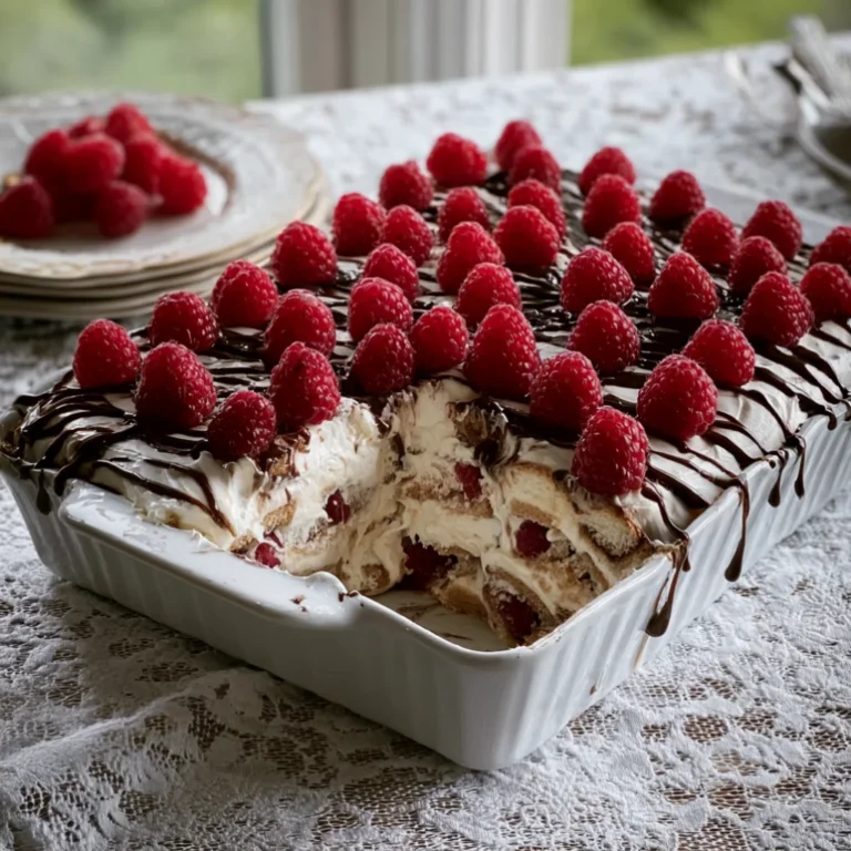 Raspberry Tiramisu Icebox Cake
