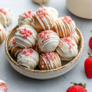 Strawberry Shortcake Protein Balls