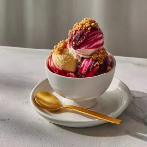 Homemade Brambleberry Crisp Ice Cream